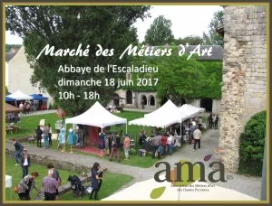 Affiche Marché des Métiers d'Art à l'Abbaye de l'Escaladieu