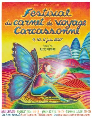 Affiche Festival du Carnet de Voyage Carcassonne