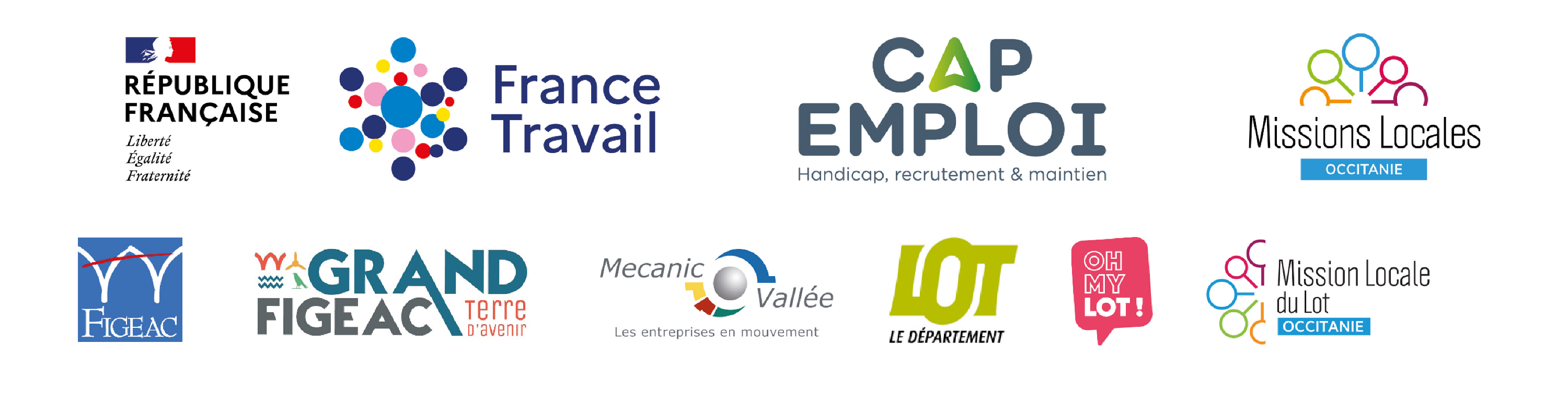 Logos partenaires TAF Figeac