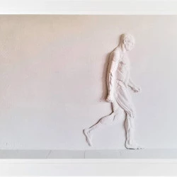 "Passants" 2002-2005 (3 éléments) - Plâtre - 170x90 cm. Gesso.