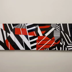 Sans titre - Panneau en carreaux de céramique. Exposition personnelle à la galerie Dymchuk, Kyiv, Ukraine. 2 m de long