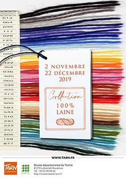 Affiche Exposition "Collection 100% laine" au Musée départemental du Textile