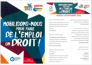 Affiche Saint-Jean-du-Gard en grève contre le chômage de longue durée !