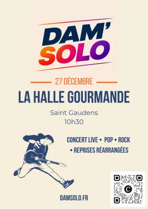 Affiche Dam'Solo à la Halle Gourmande de Saint-Gaudens