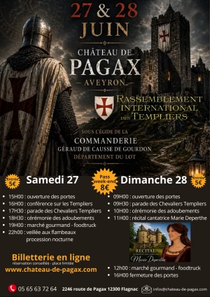 Affiche Journées Templières au château de Pagax