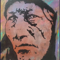 Chef indien - acrylique sur toile sur châssis - 2022 