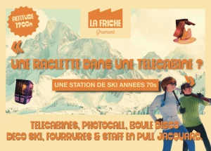 Affiche La Friche Gramont en mode station de ski disco 70's