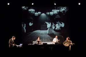 Affiche Love & Revenge - Concert électronique et montage vidéo en temps réel.