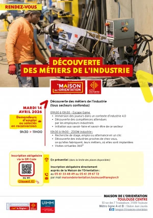 Affiche Découverte des métiers de l'industrie