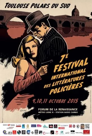 Affiche 7e Festival International Toulouse Polars du Sud, littératures noires et policières