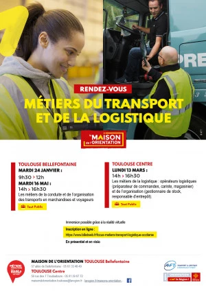 Affiche Les métiers du transport et de la logistique