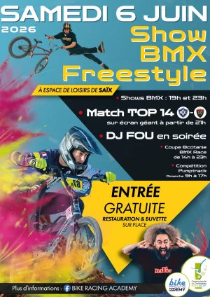 Affiche Coupe Occitanie BMX et 1ère compétition de pumptrack du Tarn