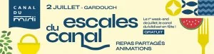 Affiche Escales du Canal - Repas partagé VNF / Canal du Midi 