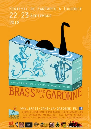 Affiche Brass Dans La Garonne 2018 - Festival de Fanfares