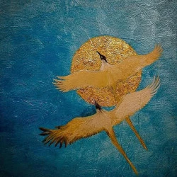 Inaccessible étoile - Huile sur bois / Oil on wood panel - © ADAGP, Paris, 2025. Patricia Lackersteen 