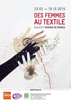 Affiche Exposition "Des femmes au textile" au Musée départemental du Textile