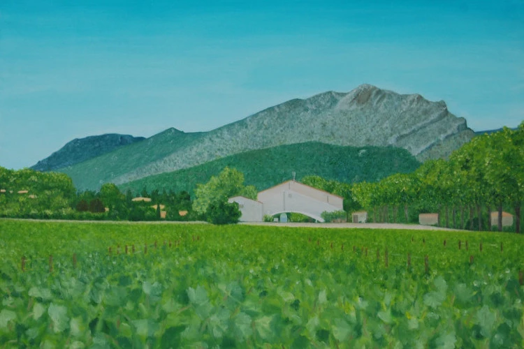 Rocher de la Marianne - 73x54 Huile, toile lin