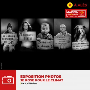 Affiche Exposition photographies "Je pose pour le climat" de Cyril Mahey