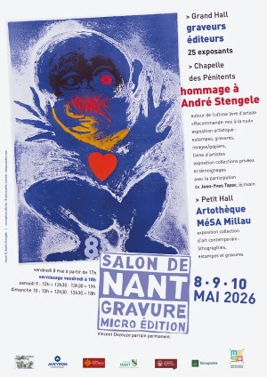 Affiche 8ème Salon de la Gravure et de la micro-édition de Nant 