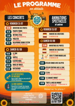Affiche Todofest 2026 : deux jours de musique et d'animations en Haute-Garonne