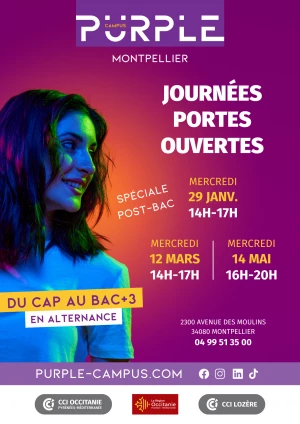 Affiche Journée Porte Ouverte - Purple Campus