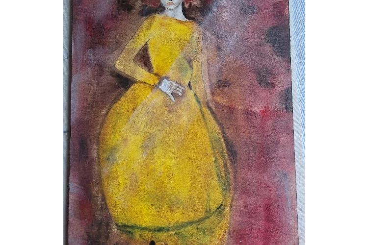 Enfance 1 - huile sur bois, 22x15cm, 2026
