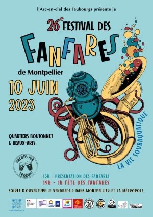 Affiche Festival des Fanfares de Montpellier