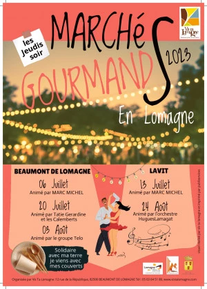 Affiche Marché Gourmand en Lomagne Tarn-et-Garonnaise