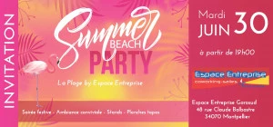 Affiche Summer Beach 2026 de l'Espace Entreprise