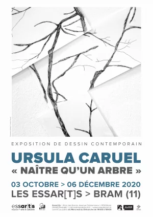Affiche Exposition "Ursula Caruel : Naïtre qu'un arbre"