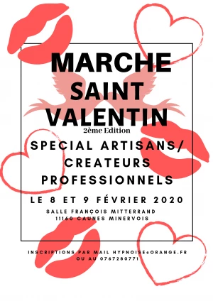 Affiche Marché de la Saint Valentin 2020