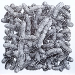 Longue vie et prospérité - Stylo bille sur papier - 30x30cm - 2025