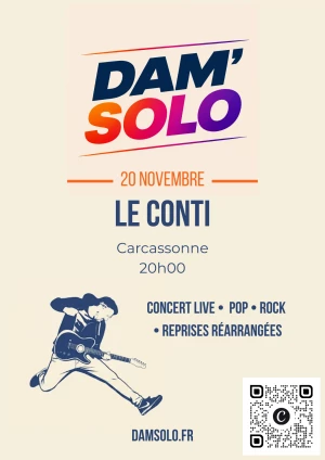 Affiche Dam'Solo au Conti à Carcassonne