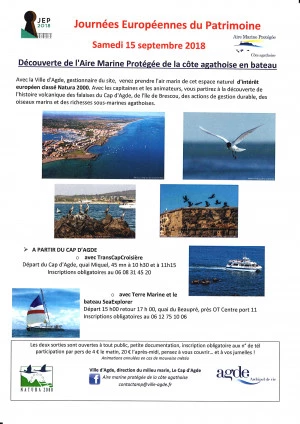 Affiche Embarquez et vivez le patrimoine maritime en mer au Cap d'Agde !