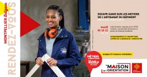 Affiche Escape Game sur les métiers de l'Artisanat du Bâtiment