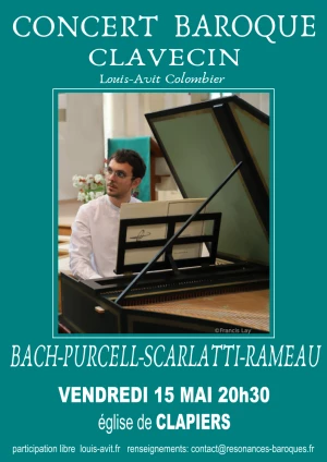 Affiche Concert baroque de clavecin à Clapiers