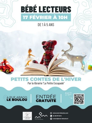 Affiche Bébé Lecteurs - Petits contes de l'hiver- de 1 à 5 ans 