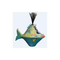 Le canadien - Poisson céramique raku 35cm 2016