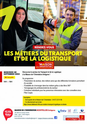 Affiche Les métiers du Transport et de la Logistique