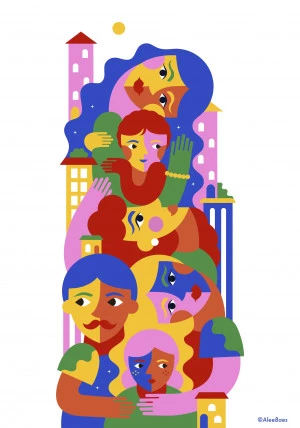 Affiche 17 objectifs de développement durable illustrés