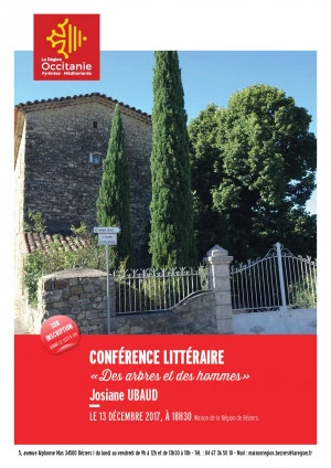 Affiche Conférence littéraire "Des arbres et des hommes" Mme Josiane UBAUD