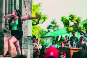 Affiche Préliminaires, Pénétration, Orgasme ? - One woman show décomplexé • La centrifugeuse compagnie