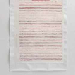 letter from shanghai - gouache sur papier 110 cm x 250 cm, 2014