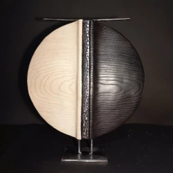 22FM0403Frêne / Acier - Frêne / Acier - Jean-Michel RIBEYROLLES Sculpteur - Benoit FRETE Photographe 