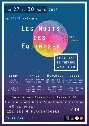 Affiche Nuits des Equinoxes - Festival de théâtre amateur