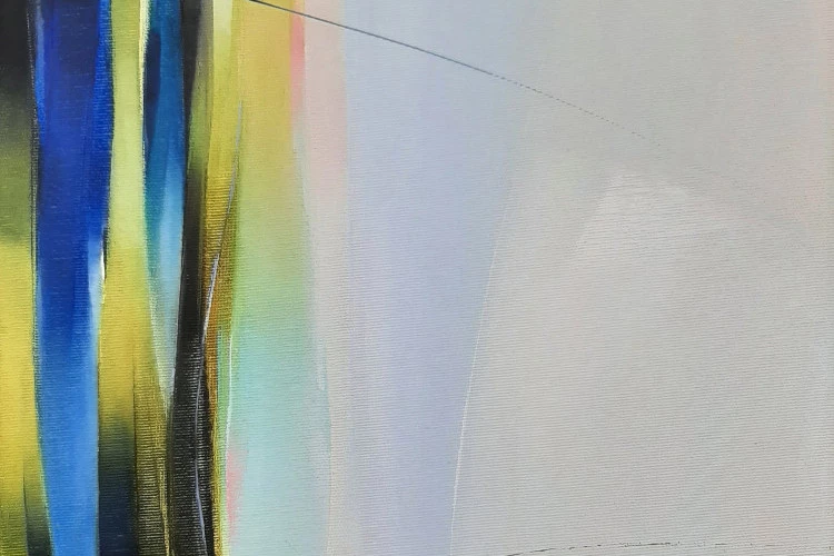 " Arbres absents " - Peinture à l'huile au couteau à peindre - année 2025
