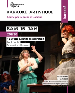 Affiche Karaoké Artistique // Animé par Jeanine & Josiane