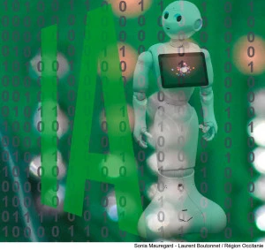 Affiche CAFÉ IA - Café participatif : produisons ensemble le Livret Citoyen sur l'IA ! 