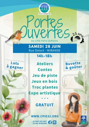 Affiche Portes ouvertes du CPIE Pays Gersois - 25 ans ! 
