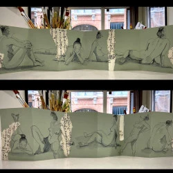 « Aleksandra » - Dépliant recto verso à 6 volets (15x10cm)x § volets